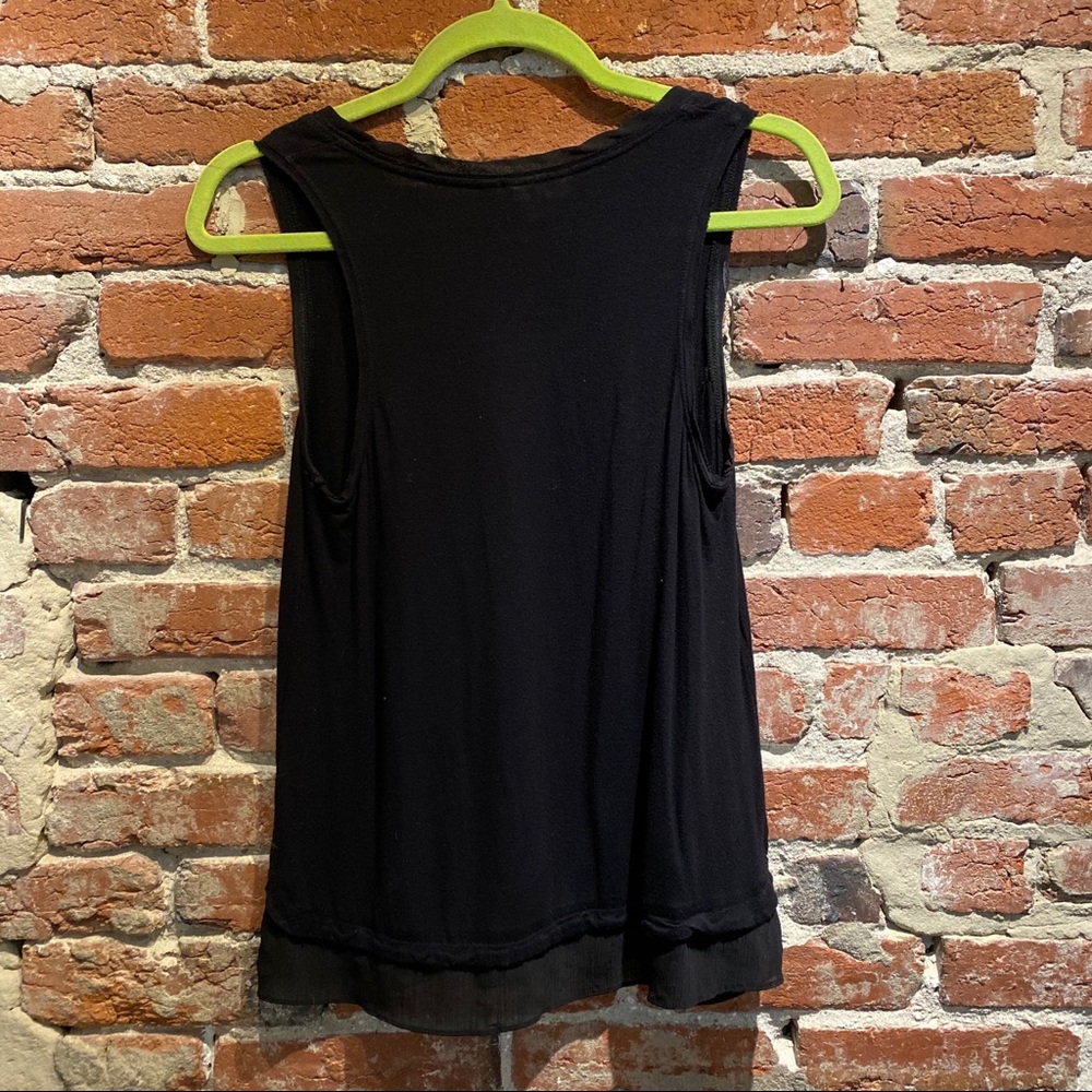 4️⃣for2️⃣0️⃣! Anthro Black Top w/ Chiffon Detail - Picture 5 of 5
